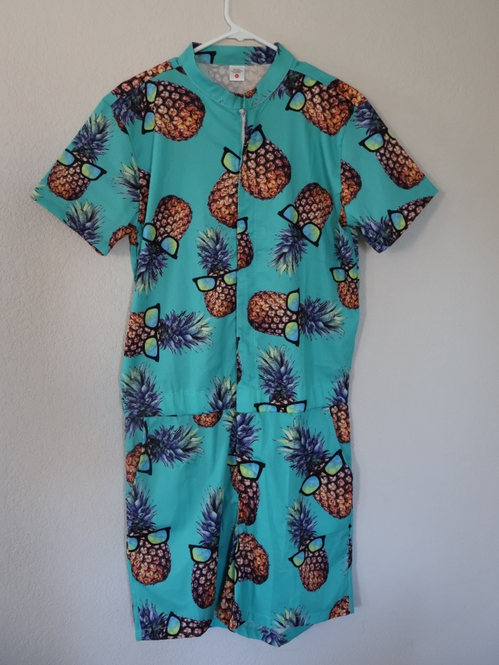 Funny Pineapple print onesie one piece jumpsuit romper Medium